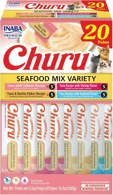 INABA Churu Cat Treats Seafood Variety 20ct