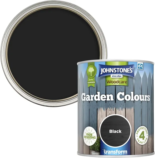Johnstone's Garden Colours Fence Paint - Black