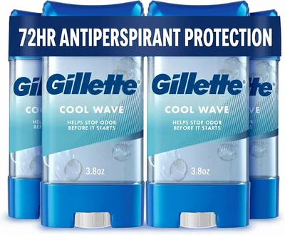 Gillette Clear Gel Men's Antiperspirant, 72h Protection, Cool Wave