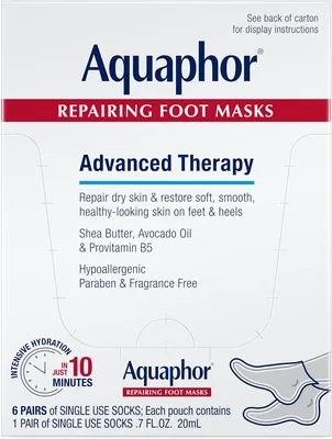Aquaphor Foot Masks, Hydrating Socks for Dry Feet, 11% Off