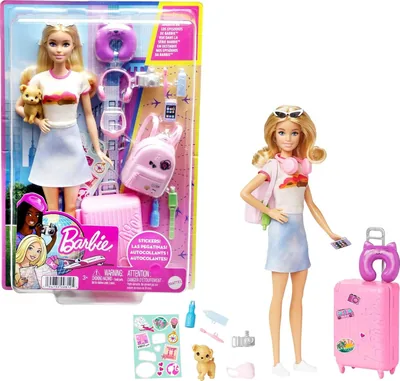Barbie Travel Set with Puppy & Accessories - 8% Off