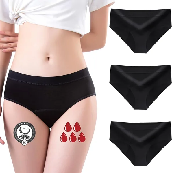 Panty menstruel absorbant FOTOOL = Protection hygiénique lavable en coton pour flux léger à abondant