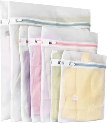 Newaner 7 stuks Wasnetten voor Wasmachine, 3 Maten Waszakken om Vervorming te Vermijden en Kleding te Vouwen, Wasmachine Accessoires