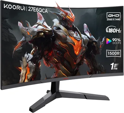 KOORUI QHD 27 Curved Gaming Monitor 1440P 180Hz