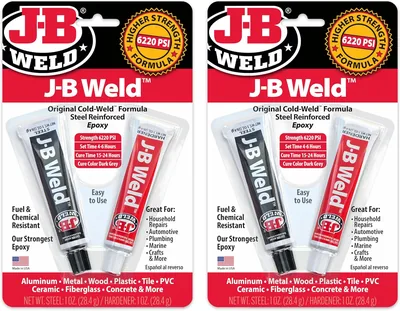 J-B Weld Steel Reinforced Epoxy, 2 oz - 2 pack