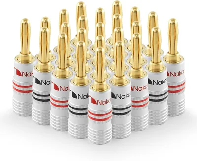 Nakamichi Excel Series 24k Gold Plated Banana Plug, 12-18 AWG