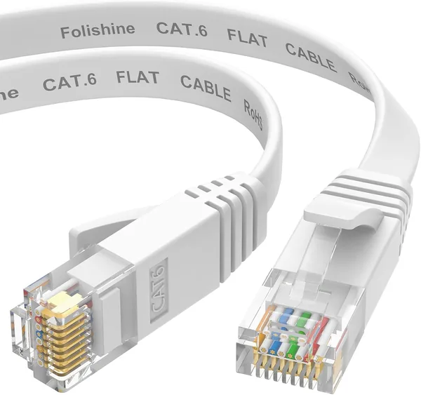Cat6 Cat6a Ethernet Cable 1m 2m 3m 5m 10m 15m 20m 30m High Speed with RJ45 Connector for Router Modem Faster Than Cat 5e/Ca, Pack of 1