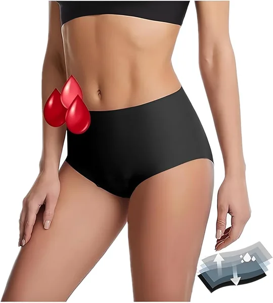 Ahagogo Pantalons de Bain pour Femme avec Règlement Menstruel - Maillots de Bain à Taille Moyenne pour Adolescentes