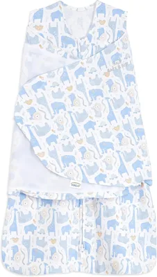HALO 100% Cotton Sleepsack Swaddle Blue Safari Small 3-6 Months TOG 1.5 Best Deal