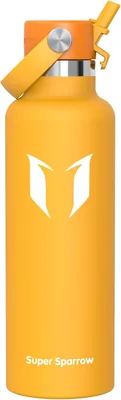 Super Sparrow Wasserflasche, Edelstahl, Ultra-Leichter Thermobecher, 350 ml, 500 ml, 750 ml, 1 L, Standard Mundstück mit Strohhalm