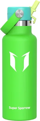Super Sparrow Wasserflasche aus Edelstahl, Thermosbecher ultra leicht, 350 ml, 500 ml, 750 ml, 1 L, Standard Strohhalmlid