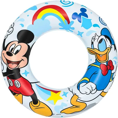 Bestway Koło ratunkowe Mickey Roadster Racer - Nadmuchiwane - 91004 - Wielokolorowe - Plastikowe - 11 cm - Dla dzieci - Najlepsza Oferta