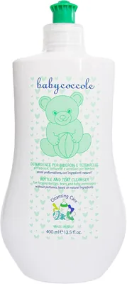 Babycoccole Pulitore Bottiglie con Enzimi di Origine Naturale, Senza Profumo, Rimuove Residui Alimentari e Sostanze Chimiche