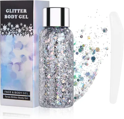 Gélée scintillante URAQT Mermaid Glitter pour le visage, les cheveux et le corps - Festival Cosmétique
