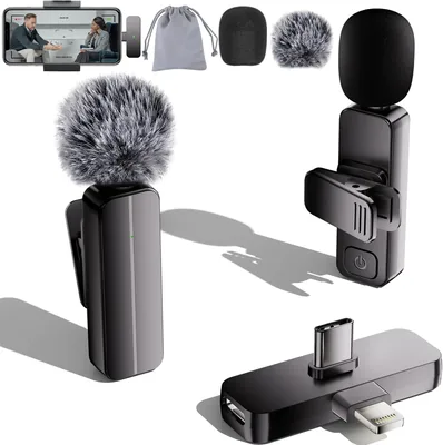 2 Pack Wireless Lavalier Mic - 10% Off