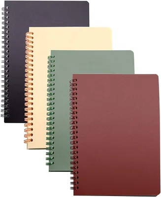 Excefore Spiral Notebooks 4-Pack, College Ruled Paper, A5