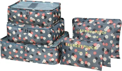 Vicloon Bagage-Organizer, Koffer Organizer met Pakkubussen en Opbergzakken voor Droge Kleding, Ondergoed en Cosmetica - Beste Deal