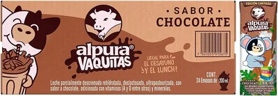 Leche de Vaca Alpura Vaquitas con Chocolate y Vitaminas - Paquete de 24 uds. 38% Off
