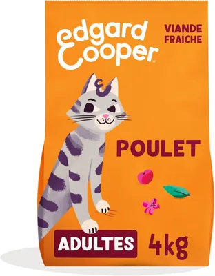 Aliment pour chat stérilisé Edgard Cooper pour adultes - Poulet (4 kg) - Viande fraîche et protéines de qualité