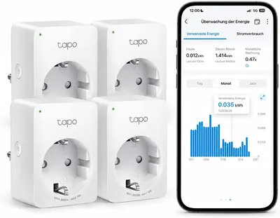 Tapo TP-Link Smart WiFi Steckdose P110 mit Energieverbrauchsmesser, Smart Home Alexa Steckdose, Kompatibel mit Alexa, Google Home, Vo