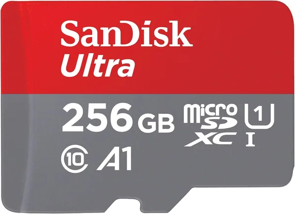 SanDisk 256GB Ultra microSDXC Card + SD Adapter up to 150 MB/s with A1 App Performance, UHS-I, Class 10, U1, Black