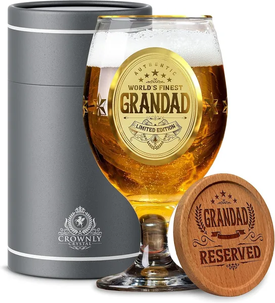 CROWNLY CRYSTAL® Gold Grandad Beer Glass - Best Deal