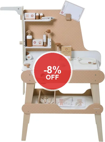 Vertbaudet Kinder Spieltableau, Kindergartentisch FSC-Zertifiziert Weiß