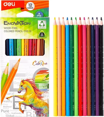 Deli Colored Pencil 12 Color Assortment - Best Deal