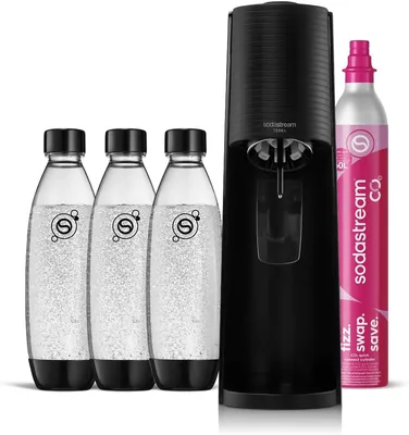 Sodastream Terra - Gasatore d'acqua con cilindro C, Nero