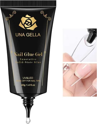 UNA GELLA Nail Glue Gel 40g Lamp Curing Soak Off G LUE
