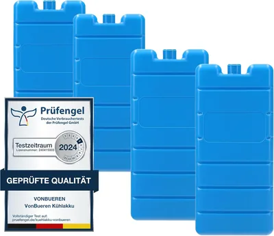 VonBueren 2-30 Eisbeutel für Coolbag – 12h Kühlung, ca. 200g pro Packung, ca. 7,4 x 16,7 x 2,1 cm – Best Deal