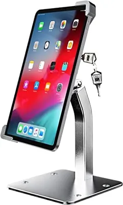Anti Theft Tablet kiosk Stand for 9"-14" Tablet, woleyi Security iPad Desk floor stand, Heavy Duty T