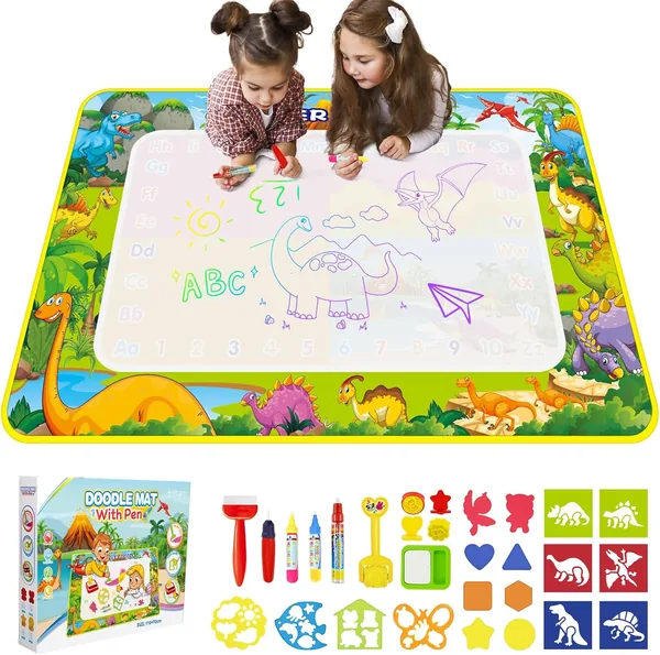 Matracilla para Pintura con Agua, Tablero Mágico Reutilizable 110 x 70 cm - Juego Educativo para Niños de 2 a 6 Años, Resiste la Tinta y las Manchas