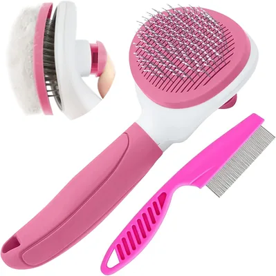 Pet Hair Brush Self Cleaning Cat Dog Shedding Brush Best Deal