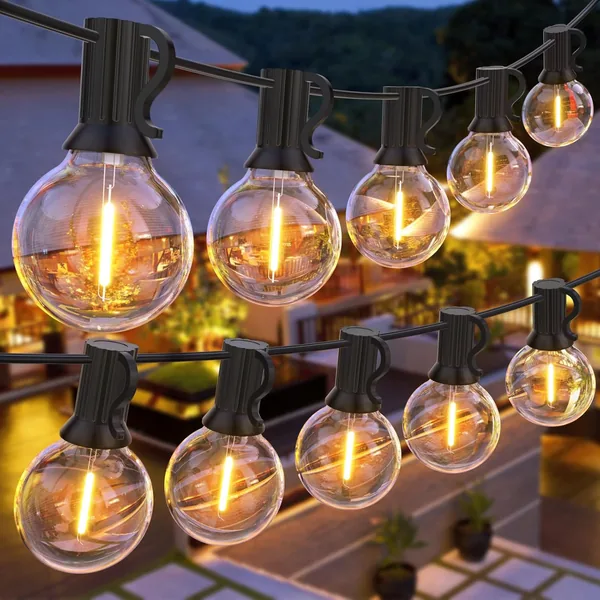 GPATIO Outdoor Festoon Lights Mains Powered 30M/100FT