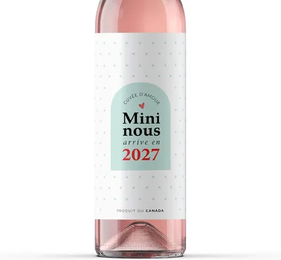 Pregnancy Announcement Wine Labels - Baby Coming Soon