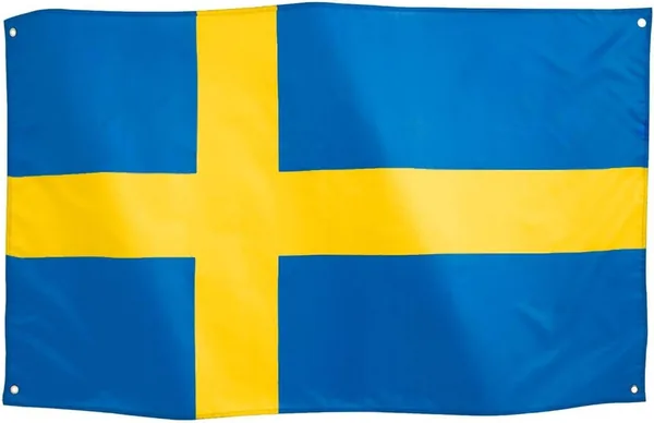 Runesol svensk flagga, 3f t x 5f, 4 grommetter, brass grommet i varje korn, svensk banner, koningsmottaganden, premium flags