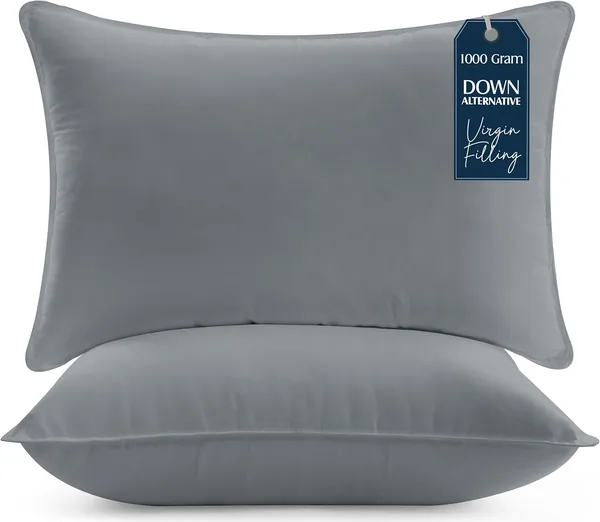 Utopia Bedding Premium Poduszki Łóżkowe (Zestaw 2 szt.), 50 x 70 cm - Luksusowe Pluszowe Poduszki dla Pleców i Żołądka