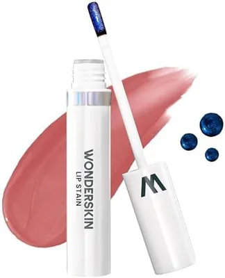 Wonderskin Wonder Blading Lip Stain Mask, Natürliche Lippenstifte, Langanhaltende wasserfeste Lippenfarbe (Whimsical Stain & Go)