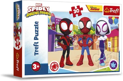 Trefl - Puzzle 30 Elementów, Przygody Spidey'a i Przyjaciół, Marvel, 3+