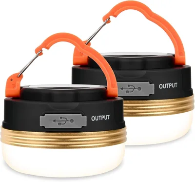 Flintronic Camping Lights 2x LED Campinglantern USB-ladning 1800mAh Power Bank med 4 Mode, inkl. SOS ljusmodus, portabel - Best Deal