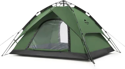 Naturehike Pop Up Tent 3-4 Person Automatisk Kampenttända Dometent Dubbeldeckig Familientent med Transportbekvämlighet