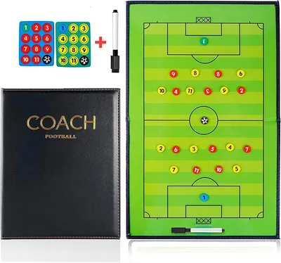 CREADY Voetbal Taktisch Bord, Trainer Mappe met Markerstok
