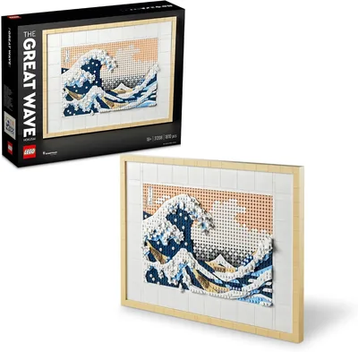 LEGO Art Hokusai - The Great Wave (1810 Pieces) 31208 Building Kit; Japanese Wall Decor and Hobby Gi