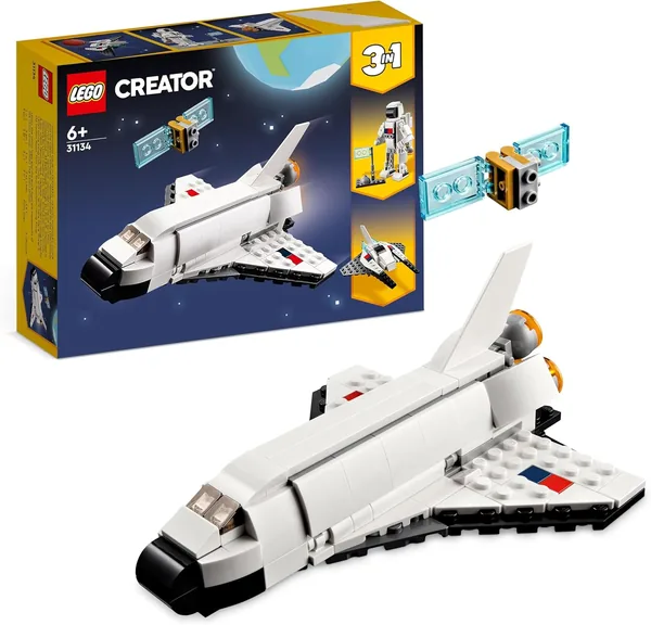 LEGO 31134 Creator Space Shuttle 3-in-1 Astronaut and Spaceship Toy Set
