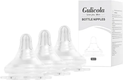Natural Glass Baby Bottle Anti-Colic Wide Neck
