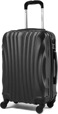 Valigetta R.Leone Ryanair 55x40x20 cm con Ruote Rimovibili, ABS Ultraleggera, Modello 20373N (Nera)