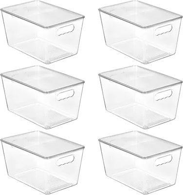 Vtopmart 6 Pack Clear Storage Bins with Lids | 12% Off