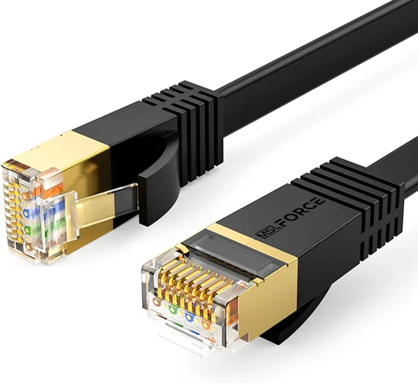 Reliable Japanese Company LAN Cable CAT7 10Gbps 600MHz CAT7 Compliant 0.2m/0.5m/1m/2m/3m/5m/10m/15m/20m/30m Run Cable Category 7 Flat Type Netcable LAN Cable Gold Plated Connector