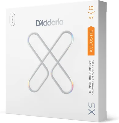 Cuerdas D'Addario XS Phosphor Bronze para Guitarra Acústica 10-47, 3 Juegos - Mejor Oferta